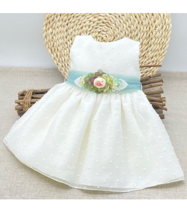 Vestido Gasa Plumetti Lazada Verde Agua  Ceremonia    verde, plumetti, vestido, lazada, gasa