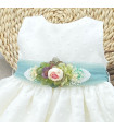 Vestido Gasa Plumetti Lazada Verde Agua  Ceremonia    verde, plumetti, vestido, lazada, gasa